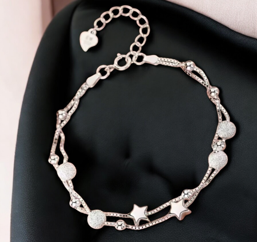 Sterling Silver Star Design Bracelet