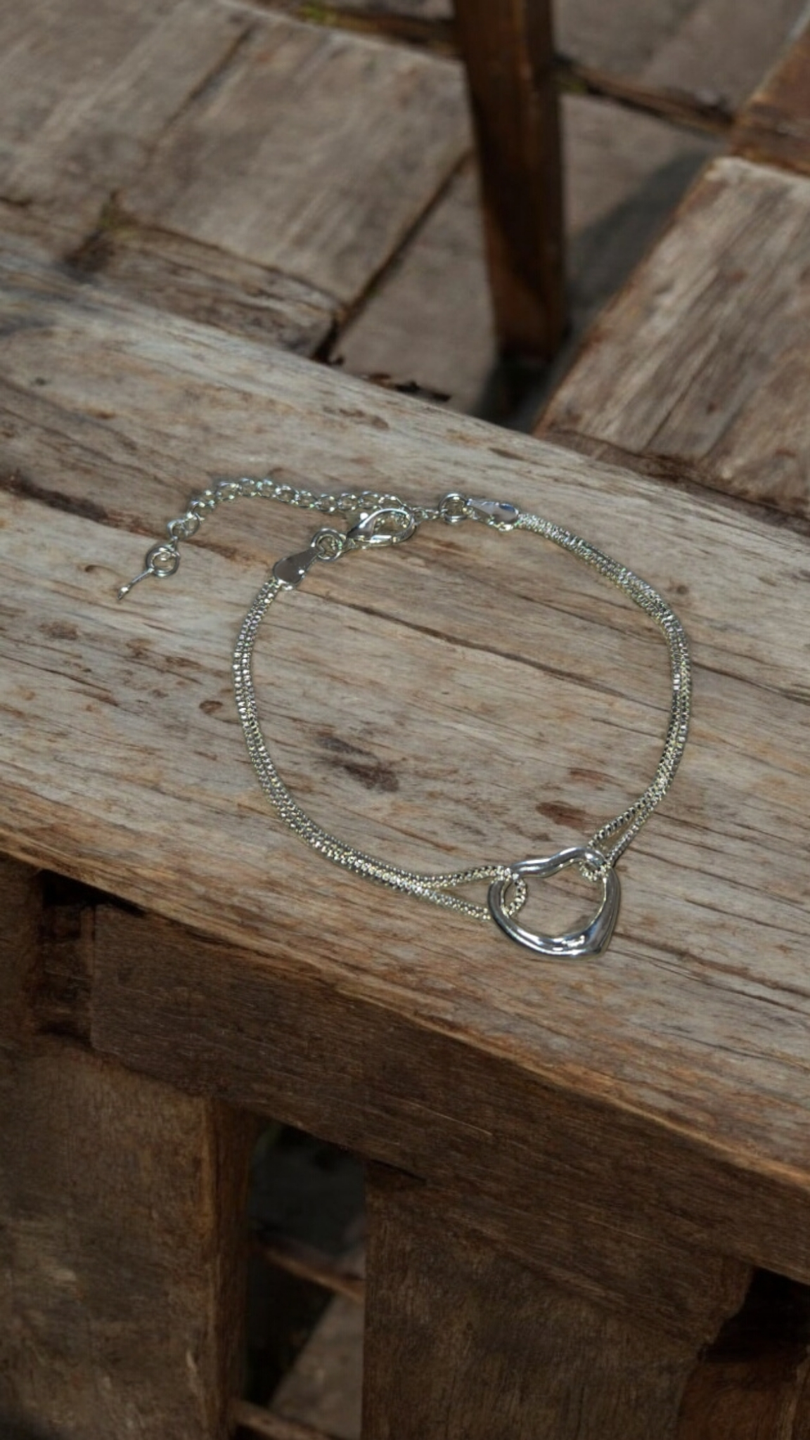 Sterling Silver Heart Bracelet