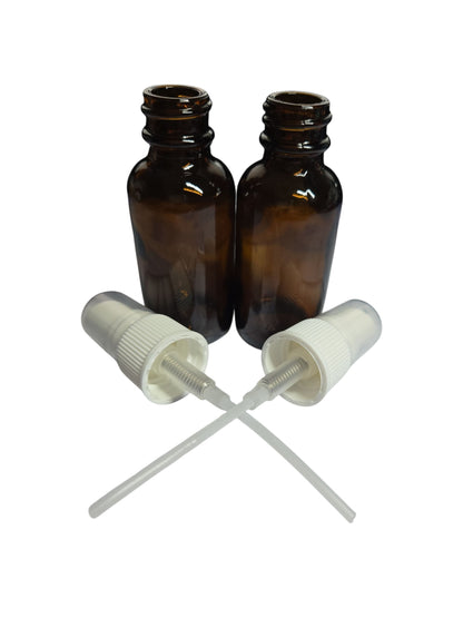 Set of 2-1 oz. Amber Mist Spray Bottles