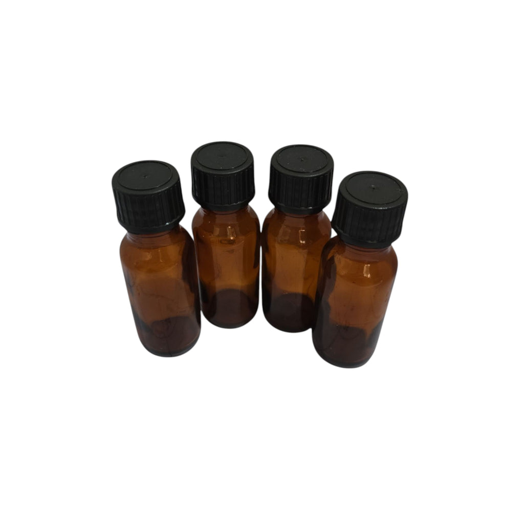 Set of 4-.5oz Amber or Cobalt Blue Bottles With Euro Reducer Caps