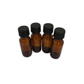 Set of 4-.5oz Amber or Cobalt Blue Bottles With Euro Reducer Caps