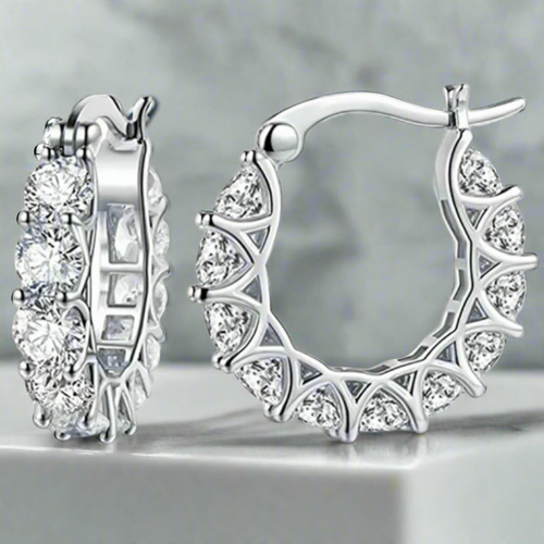 Cubic Zirconia Earrings: Gold-Color, Silver-Color