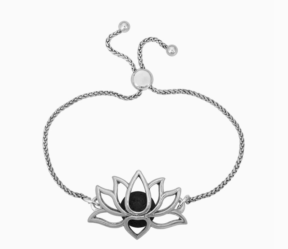 Lava Bead Essential Oil Diffuser Bracelet Lotus