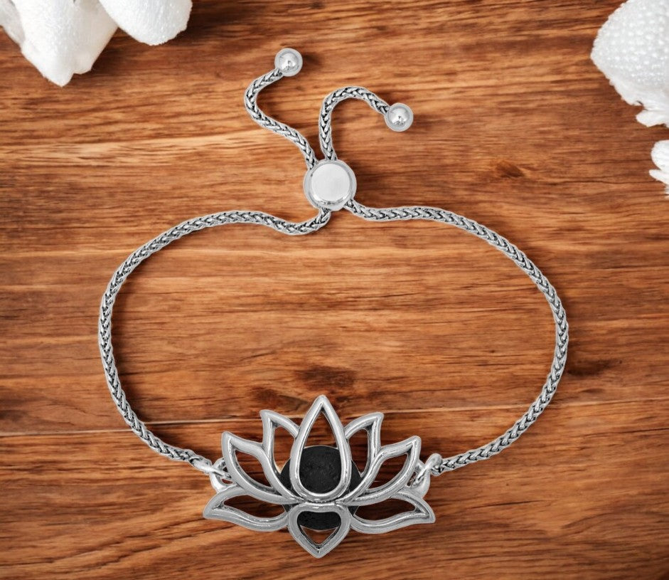 Lava Bead Essential Oil Diffuser Bracelet Lotus