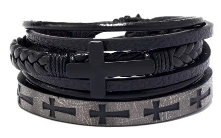 Men's Multi-layer Woven Leather Bracelet