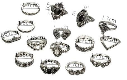 Fashion 15 Piece Ring Set