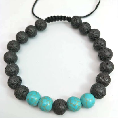 Mixed Bead & Lava Stone Aromatherapy Bracelet - 4 Different Styles Available