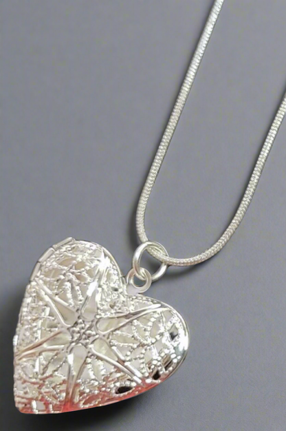 Sterling Silver Heart Locket Necklace