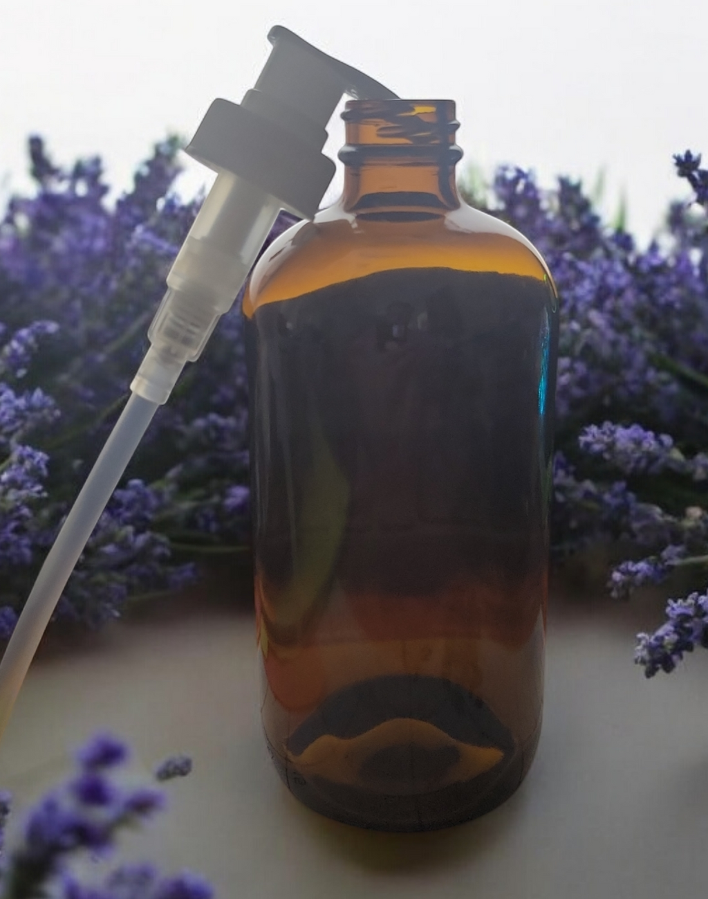 Set of 16oz Amber Bottles with Lotion Pump
