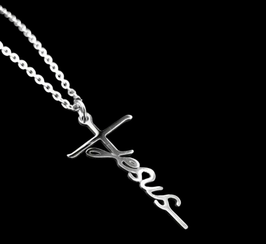 Cross Necklace Trust, Love, Jesus, Faith