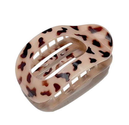 Leopard Flat Hair Clips 2 Pack