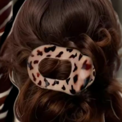 Leopard Flat Hair Clips 2 Pack